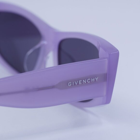 🕶️ New Givenchy GV40048F 78A Sunglasses - Shiny Lilac Frame, Grey Lenses - Picture 6 of 11